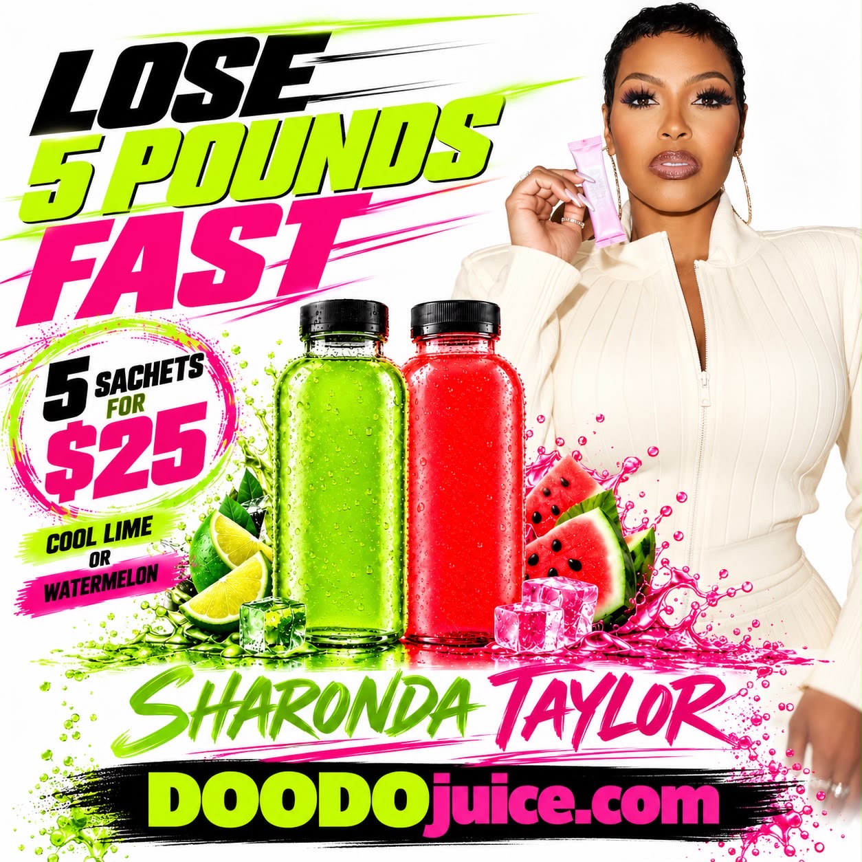Cleanse & Reset promo by Sharonda Taylor — 5 sachets for $25, Cool Lime or Watermelon